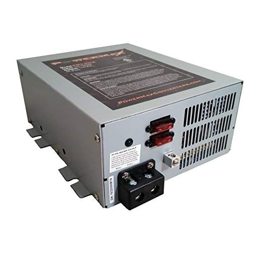 Powermax PM3-40-24LK 40 Amp 24 Volt Power Supply Converter with LED Light, Battery Chargers UL- CUL approved, Built-in 3 stage charging and Quite Fan Cooling