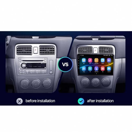 Radio coche 2 DIN Carplay inalámbrico para Subaru Forester 2002-2007 con Mirror Link 2