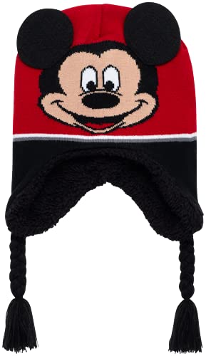 Disney Boys' Mickey Mouse Winter Hat Set - 3 Piece Beanie, Gloves or Mittens, and Scarf Set (2-7)3