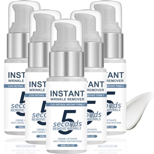 Crème Anti-Rides 5 Secondes,Crème Anti-Rides Instantanée,Roveaskin Anti Ridès Instant,Wrinkle Power,Crèam De Jour Visage Anti-âge Et Anti-Ridès,Multi-effet Anti-Ridés Crèam,Serum Hydratante Visage (5)