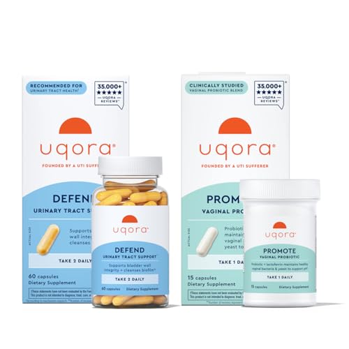 Uqora Defend & Promote - Urinary & Vaginal Health Supplement Bundle for Daily Support - Supports...