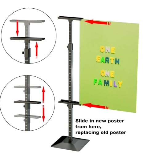 Image of GUOHONG 2Pack Poster Stand for Display, Adjustable Floor Stand Sign Holder