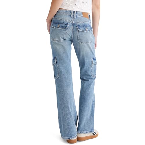 AEROPOSTALE Women's Flare Mid-Rise Cargo Jean2