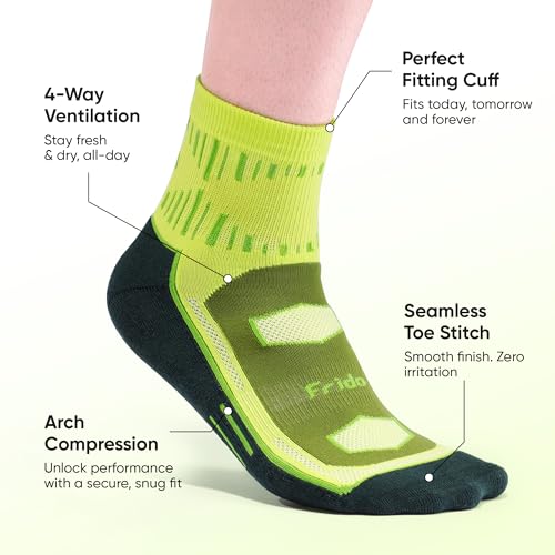 Image of Frido Active Socks for Men & Women | Cotton Nylon Grip | Anti-Sweat, Odor-Free | Ideal for Walking, Running, Training, Gym & Sports,