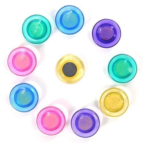 KRAFTMASTERS Multi-Purpose Heavy Duty Neodymium Refrigerator Magnets with Assorted ColorPerfect Fridge Magnets, Photo Magnets, Map Magnets, Whiteboard Magnets 30mm - Set of 10.