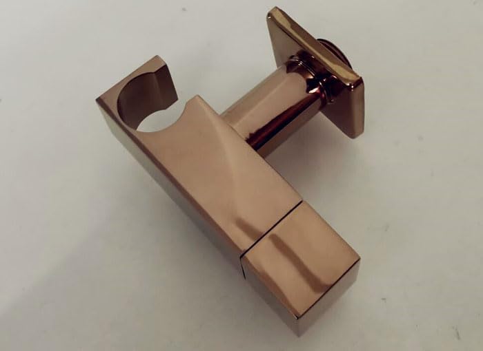 Shiny Rose Gold Brass Shattaf Sprayer Set, High-Pressure Handheld Bidet Kit with Valve & Hose