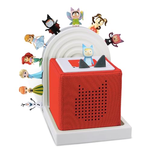 WOLKENGLÜCK Tonie Shelf (Cloud) For Storing The Tonie Box And Up To 33 Tonies Hearing Figures - Magnetic Toniebox Shelf Made Of Wood For Girls And Boys Including Headphone Holder