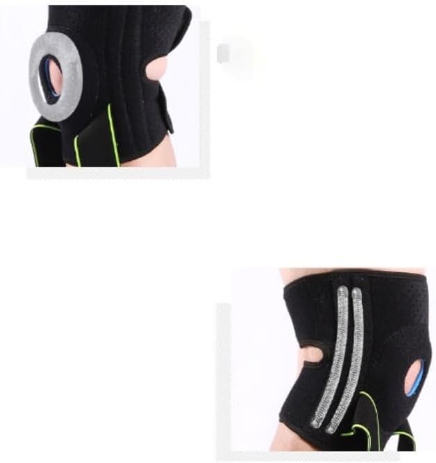 Exercise, Protection Diving Material Adjustable Knee Pads Silicone Breathable Pressurized Sports Knee Pads Spring Support for Fitness, Cycling, Running, Playing Football