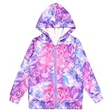 Girl Hoodie Kids Outwear Fashion Sweatshirt Coat Print Jacket Full Zip with Pocket, 4t 5t
