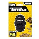 Tonka Tri-Stack Treat Feeder Dog Toy, Lightweight, Durable and Water Resistant, 3.5 Inches, for Medium/Large Breeds, Single Unit, Black
