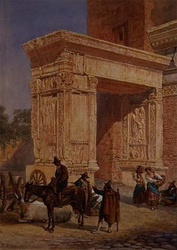 Tableaux sur toile la porte de l'orfèvre de David Roberts déco 60x90cm
