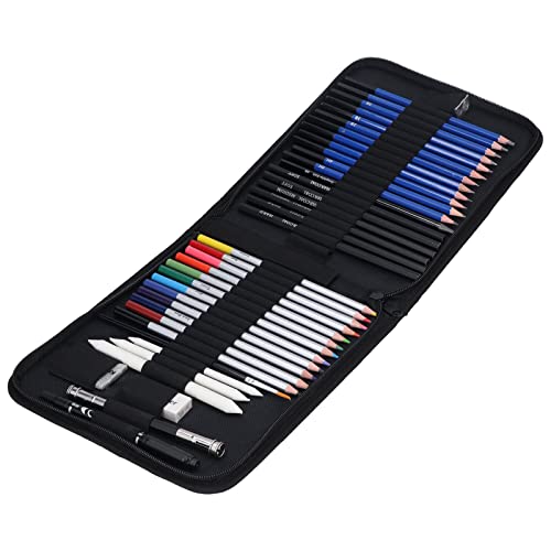 PLYE Ensemble de Dessin au Crayon, Ensemble de Crayons de Couleur pour Enfants en Graphite Soluble dans l'eau pour Cadeau pour Le Dessin Cover