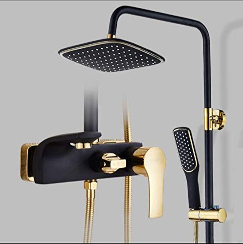 Ensemble de robinets de douche complet avec mitigeur cascade et pomme de douche murale