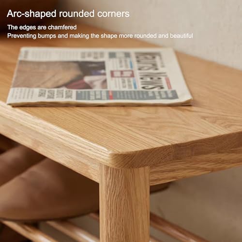 WXZXWXZX Zapatero Recibidor Banco Almacenaje Madera con Asiento Banqueta Dormitorio Banco para Pie de Cama Sala de Estar Pasillo Entrada(80cm/31.5in) - imagen 5