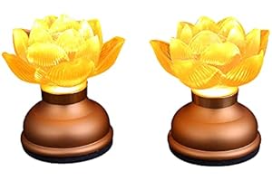 LED Glazed Lotus Buddhist Tabletop Lamp