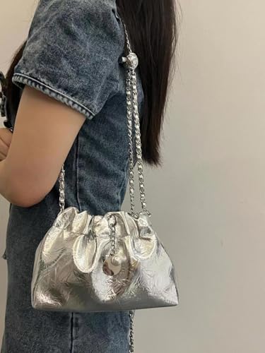 MIAC Fashion Design Shoulder Bag for Women,Pearl Crossbody Bags,Phone Wallet Purse Chain Bag for Girls4