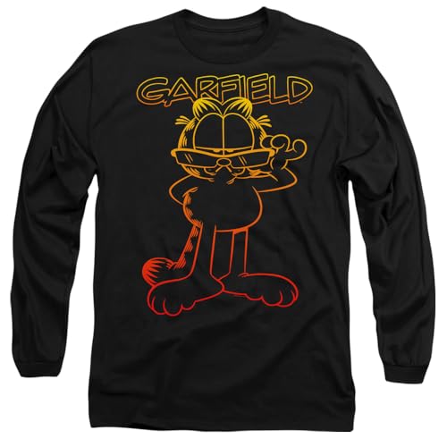 T-Shirt Garfield Hotshot Manches Longues Noir S Finie la Tenue Terne en Hiver