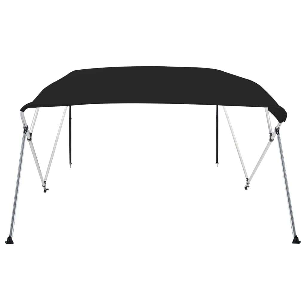 4 fogli Bimini Top nero 243 x 210 x 137 cm impermeabile telo barca con protezione UV telaio in alluminio per barche e yacht