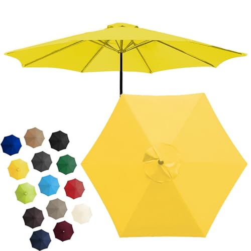 Toile de rechange parasol 270 cm auvent pour terrasse 6 et 8 baleines