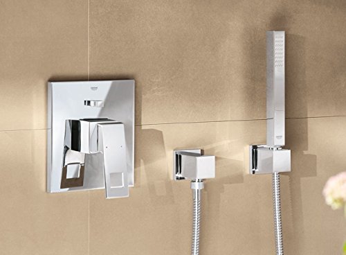 GROHE Euphoria Cube - Wandanschlussbogen (Außengewinde, Eigensicher gegen Rückfließen, langlebige Oberfläche), chrom, 27704000