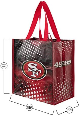 FOCO NFL unisex-adult Nfl Team Logo 4-pack Reusable Grocery Shopping Bags Totes - Image 3