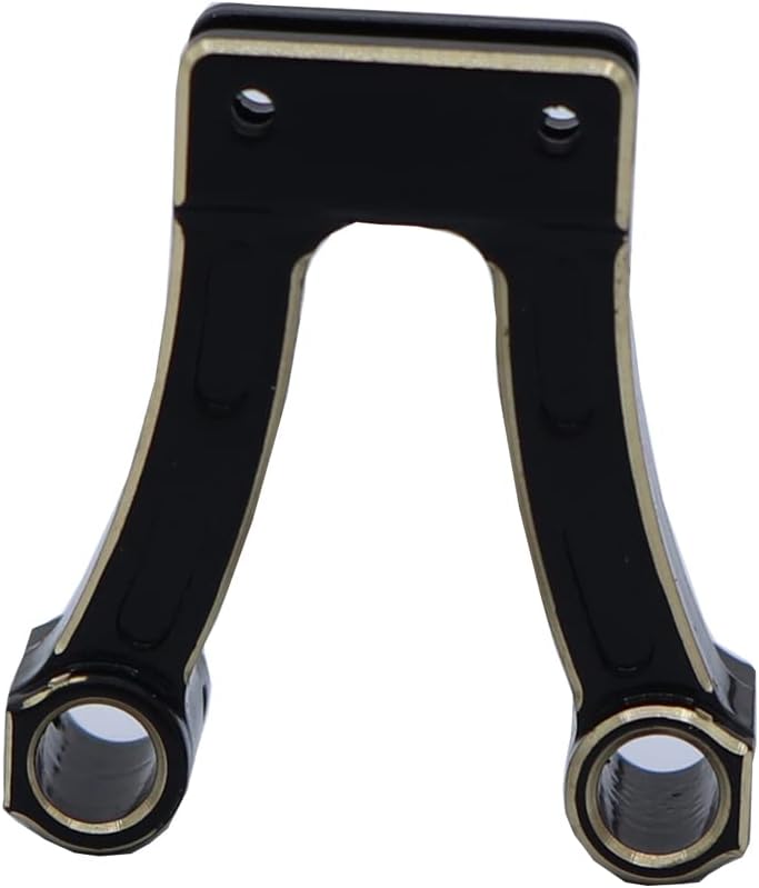 Levigo Black Coating Brass RC Upgrade Sets Battery Tray Cover Chassis Armor Frame Beam Front Rear Car Shell Pillar Front Rear Connector Column Skid Plate Servo Mount Bracket for AXIAL 1/24 AX24 XC-1
