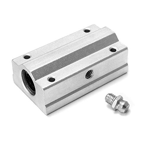 Qwork DG4148 2Pcs Scs12Luu Aluminum Linear Motion Ball Bearing Slide Unit Bushing, Type Cnc Extra Long Linear Roller Bearing Slide Block thumb #3