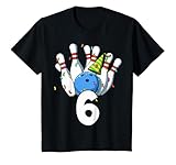Kinder Bowling Geburtstag 6 Bowling Thema 6. Geburtstag Outfit 6. T-Shirt