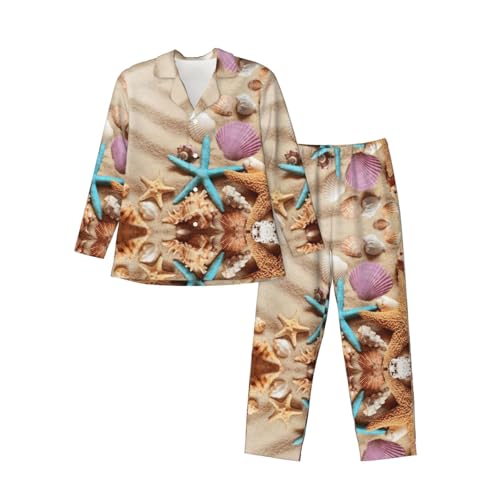 Pyjama homme confortable avec poches ensemble de nuit boutonné doux