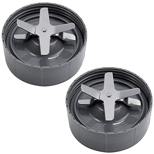 Yur1help Entsafter Ersatz Blade Kompatibel mit NutriBullet Mixer 900/ 600W Pro Serie, Blender Zubehör Ersatzteile Klingen Extractor mit Silikondichtungen (2er-Pack) Cover