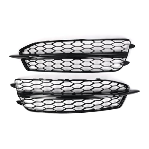 Grille de phare antibrouillard en nid d'abeille noir brillant pour Audi A6 C7 S-Line 11-14