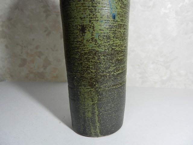 黒田光楽窯「黒田光楽（耕三朗）」作萬古焼花入（約高26㌢、口4