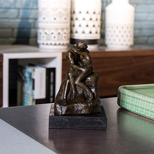 Estatua de Bronce The Kiss Figura Decorativa Rodin miniatura 4