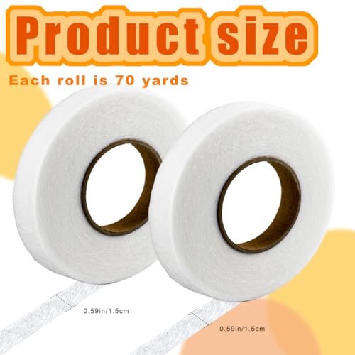 140 yards 12 inch iron on hemming tape 2 rolls adhesive no sewing hemming tape stitch witchery tape for crafting projects blackwhite