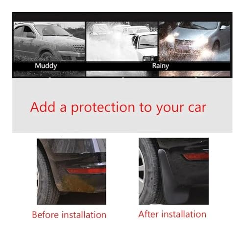 Garde-boue pour Renault Kwid E-Tech et City K-ZE - Kit 4 bavettes protection auto
