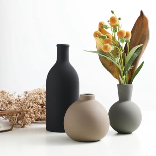 Décoration d'intérieur réussie grâce au lot de 3 vases en céramique - 5