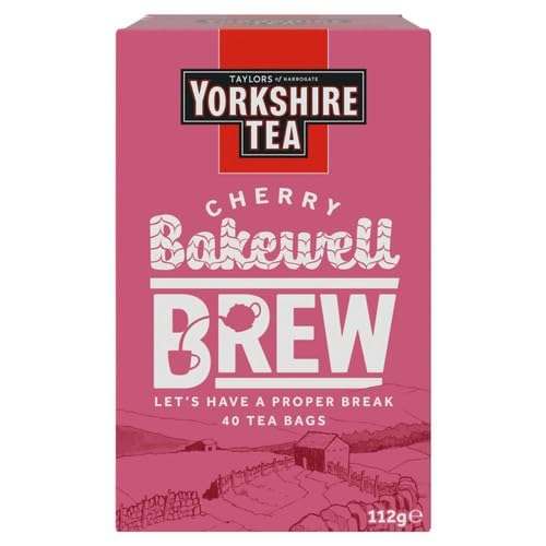 Image of Yorkshire Tea, Cherry Bakewell Brew, Black Tea Bags, 40ct (Pack of 4)