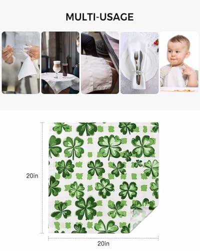 Servilletas de Tela Pack x4, Hoja Retro Verde, Lavables miniatura 5