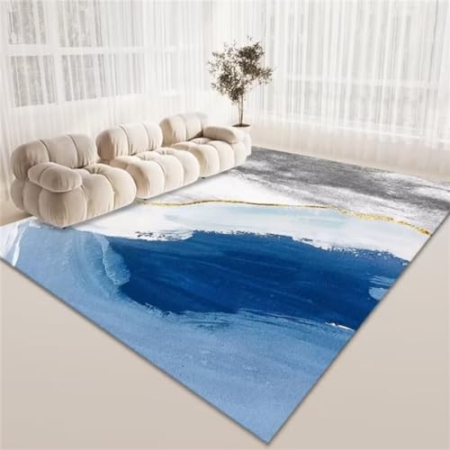 Tapis pour enfants durable et simple bleu 80x160cm - 2