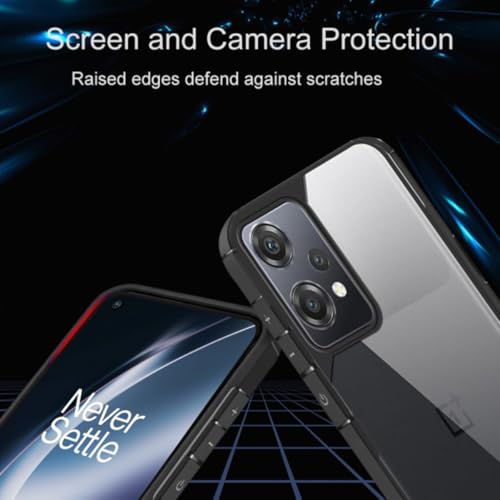 Image of SHINESTAR Ultra Slim Clear Back Cover for Motorola Edge 50 Fusion 5G, Transparent Hybrid Hard Shell Plastic & Soft Silicone Rubber Bumper, Non-Yellow Acrylic Protective Cover - Black