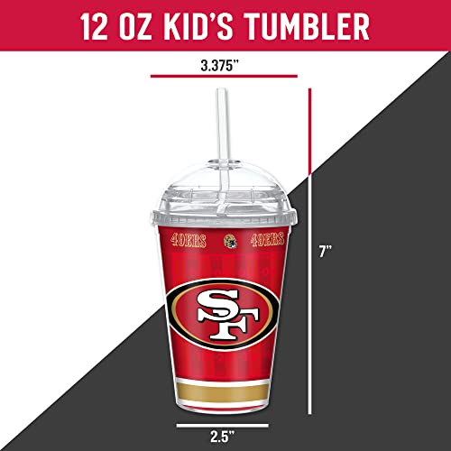 Image of Rico Industries NFL Football Rookie of The Year 12oz Acrylic Tumbler, Youth Tumbler with Swirly Straw