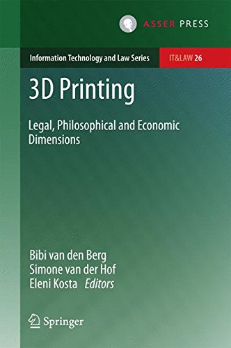 3D Printing: Legal, Philosophical and Economic Dimensions (Information Technology and Law Series)