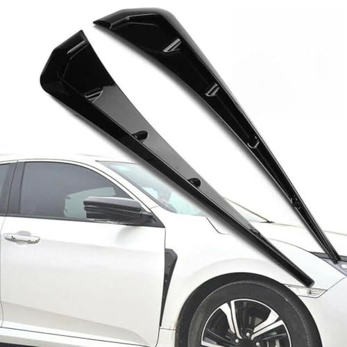 ReachMall Auto für Kotflügel-Seitenschlitze, ABS-Kohlefaser-Spoiler-Aufkleber mit aerodynamischem Flügel-Design, für die meisten Autos, LKWs, SUVs, Außen-Styling