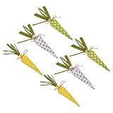 DOITOOL 6 Pcs Artificiel Mini Ferme Carottes Accessoires Mise en Page Simulation De Pâques Magasin De Printemps Modèle Plaid Jouet Décors Photo Guirlande Carotte Couleur