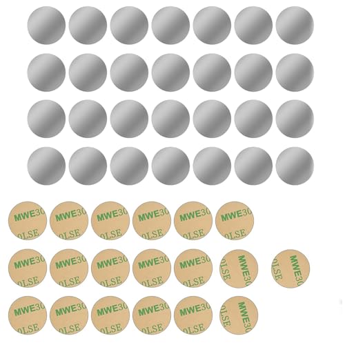 Yuannee Metal Discs,50 PCS 20mm Round Iron Sheets with Self Adhesive Backing Metal Discs for Magnet Base Shelves for Phone Holders Metals Stickers for DIY Instrument Magnets