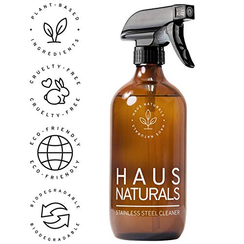 HAUS Naturals Stainless Steel Cleaner For Appliances - Removes Smudges, Streaks and Fingerprints
