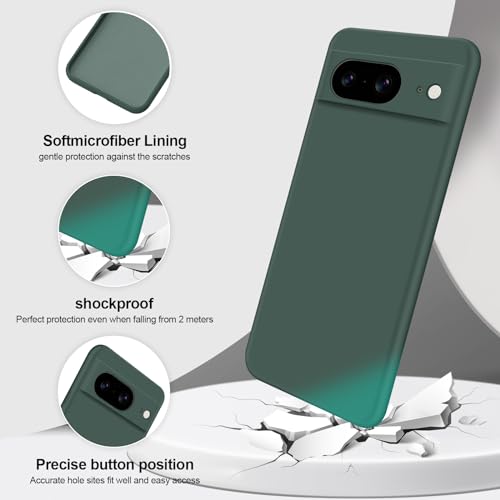 GiiYoon Case Compatible with Google Pixel 8, Silky-Soft Touch Full-Body Protective Phone Silicone Case - Image 2