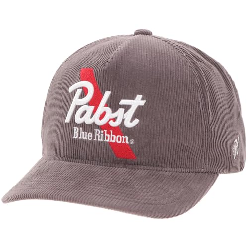 Image of HOOEY Officially Licensed Pabst Blue Ribbon One Size Fits All Adjustable Snapback Hat for Men and Women Mesh Back Trucker Hat