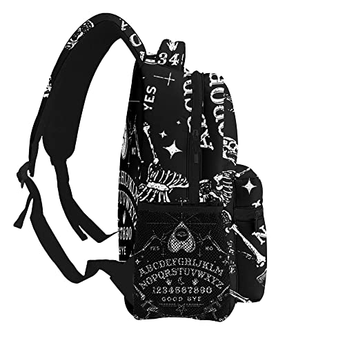 AMRANDOM Unisex Backpack Multipurpose Rucksack Anti Theft Backpacks with Padded Straps Big Capacity Backpack Vintage Skeleton Magic Board Black3