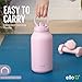 Ello Hydra 64oz Stainless Steel Water Jug with Locking Leak Proof Lid | Reusable Half Gallon Vacuum Insulated Metal Bottle with Silicone Straw, Keeps Drinks Cold All Day, Gift Ready, Mauve